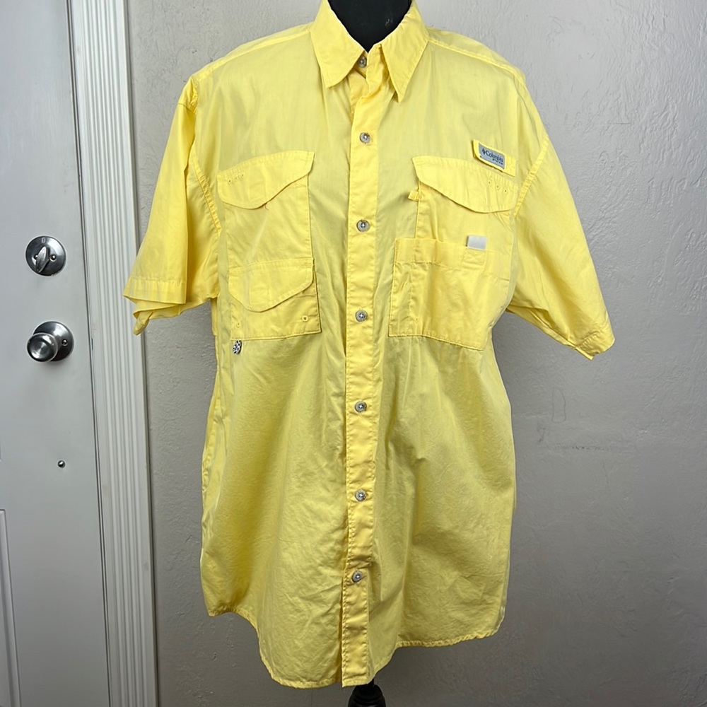 Columbia PFG Short Sleeve Button Down Shirt M